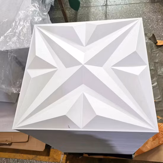 Pannello da parete in plastica 3D in PVC con carta da parati italiana Walpaper mediante soffiaggio Graham